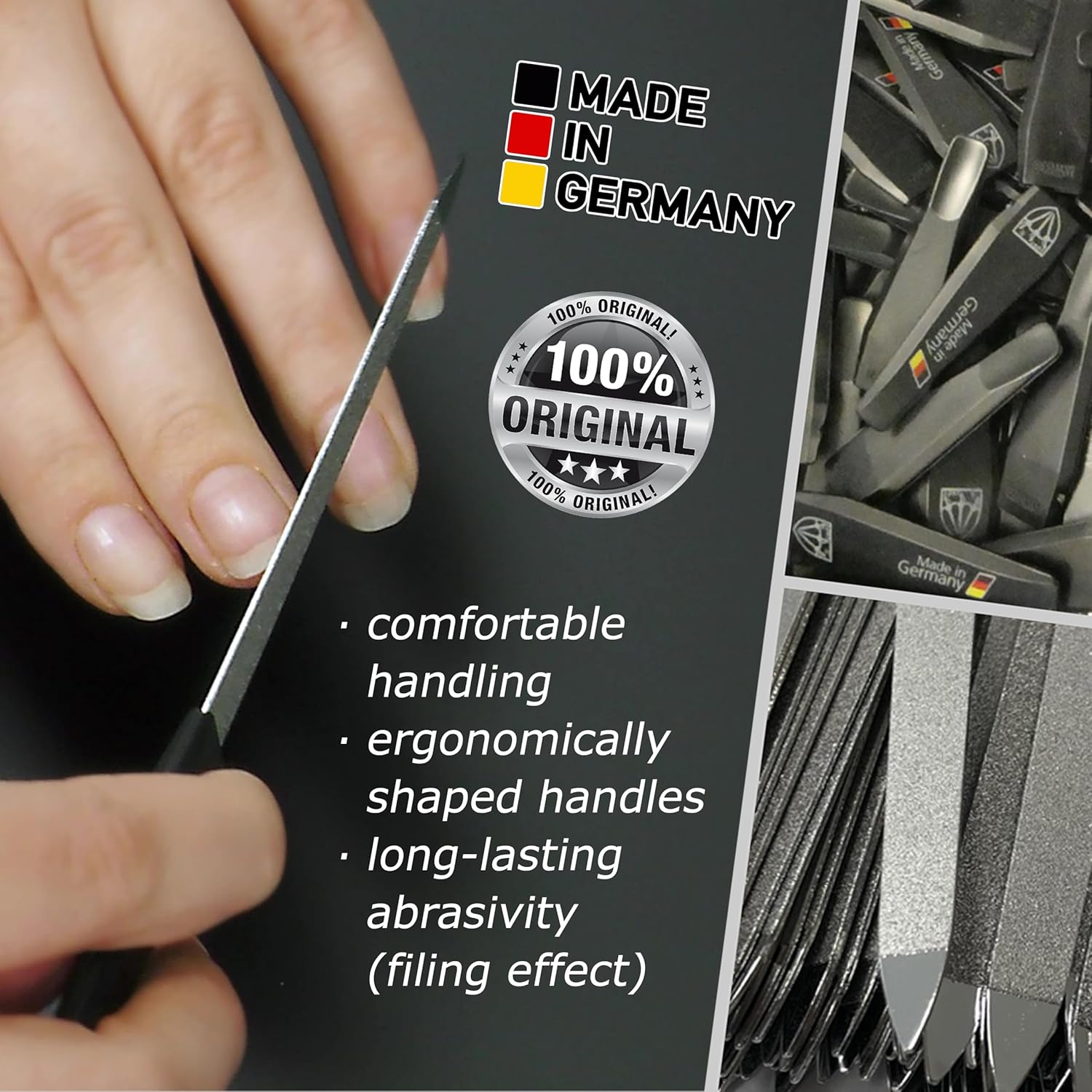 - Sapphire Metal Nail File Set 2 Pieces with 1 PIECE 3-Way Nail Buffer – Nail Care Made in Solingen/Germany