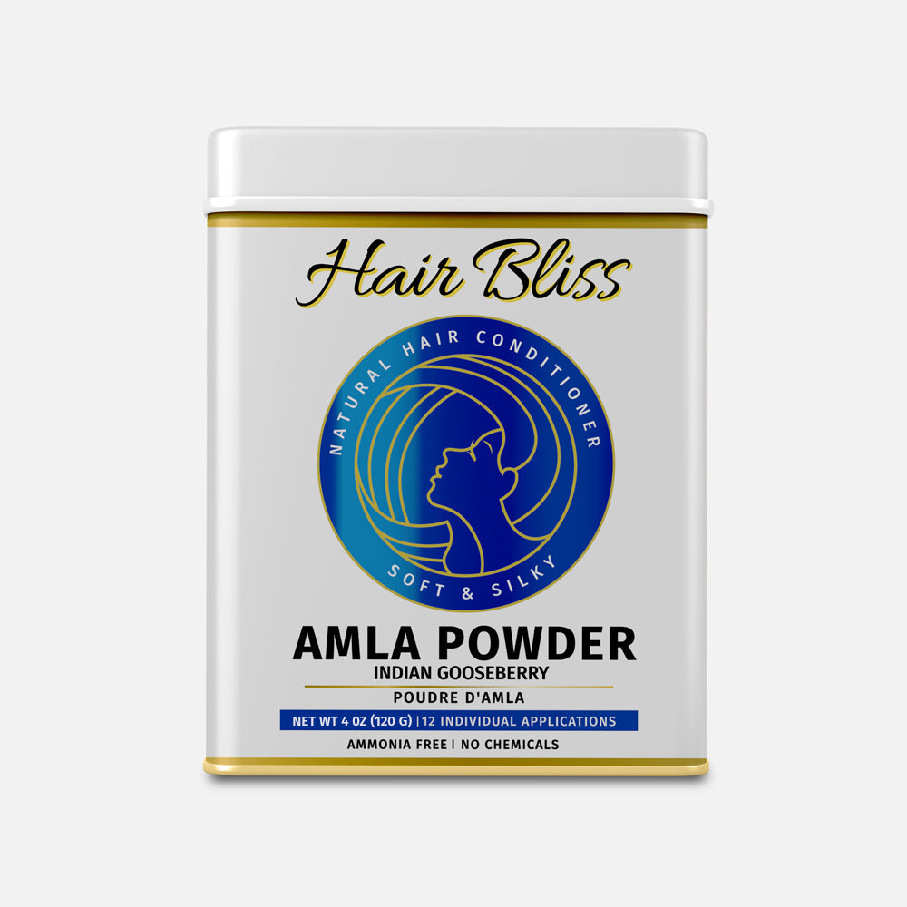 Polvo acondicionador de amla natural - Hair Bliss 12 sobres individuales (10 gm cada uno) con brocha y bandeja reutilizables incluidos