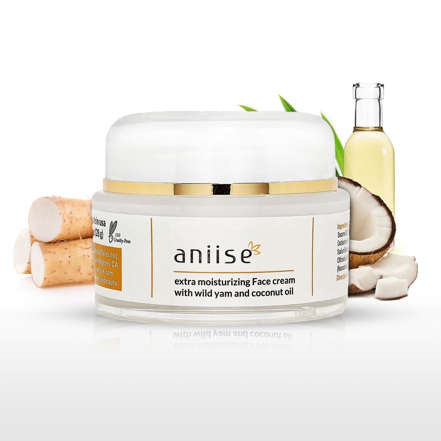 Crema facial antienvejecimiento de ñame salvaje para una piel radiante y rejuvenecida