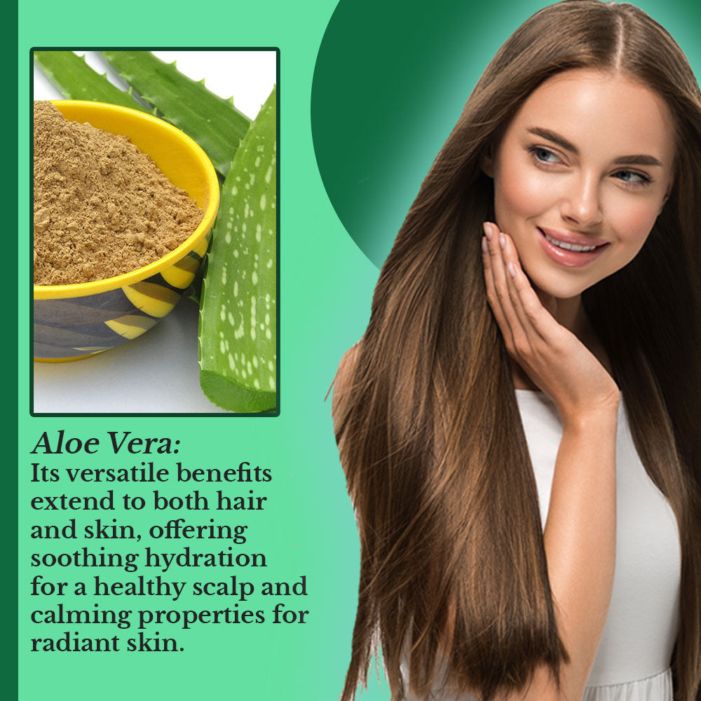 Acondicionador Natural de Aloe Vera - Hair Bliss en 12 Sachets Individuales (10 gm cada uno) con Cepillo y Bandeja Reutilizables incluidos