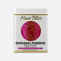 Polvo acondicionador natural de shikakai Hair Bliss - Acacia Herbal para cabello y piel - 12 Sachets individuales (10 gm cada uno) - Incluye cepillo y bandeja reutilizables