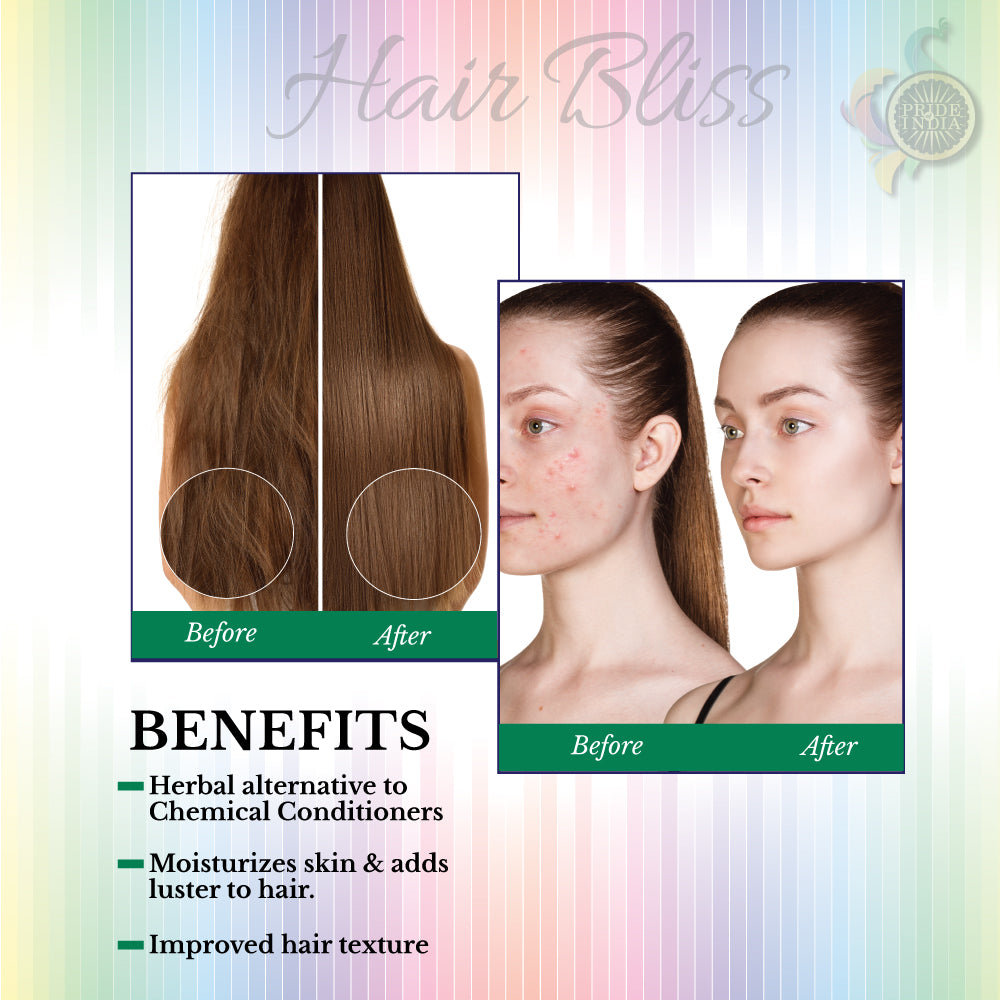 Acondicionador Natural de Aloe Vera - Hair Bliss en 12 Sachets Individuales (10 gm cada uno) con Cepillo y Bandeja Reutilizables incluidos