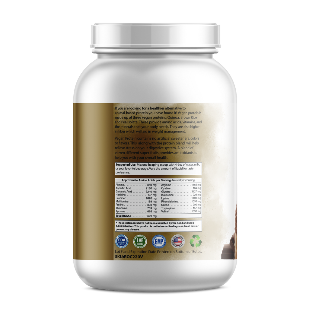 Proteína vegetal pura chocolate - Suplemento nutricional vegano y saludable