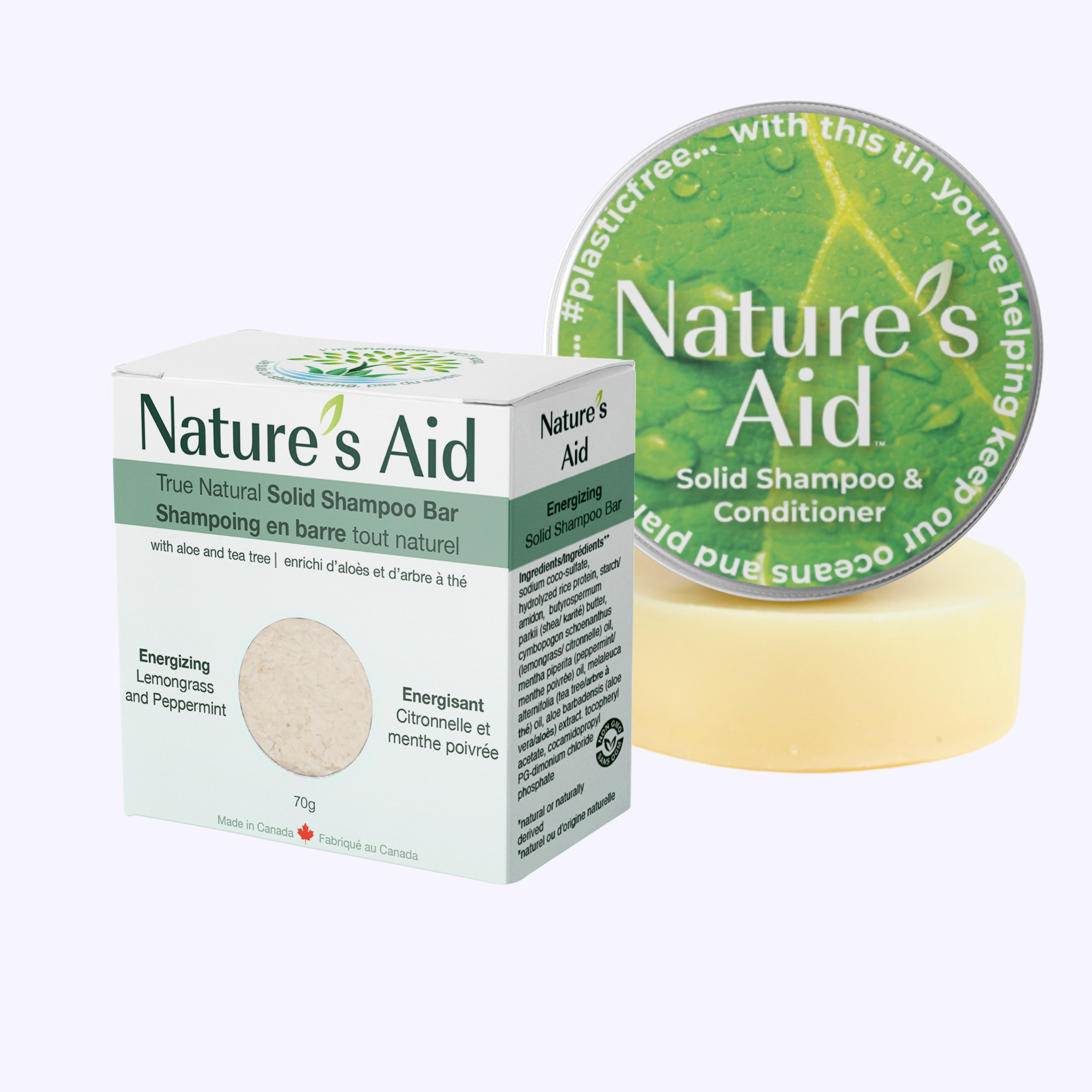 Latas para champú y acondicionador sólidos - Almacenamiento ecológico y práctico
