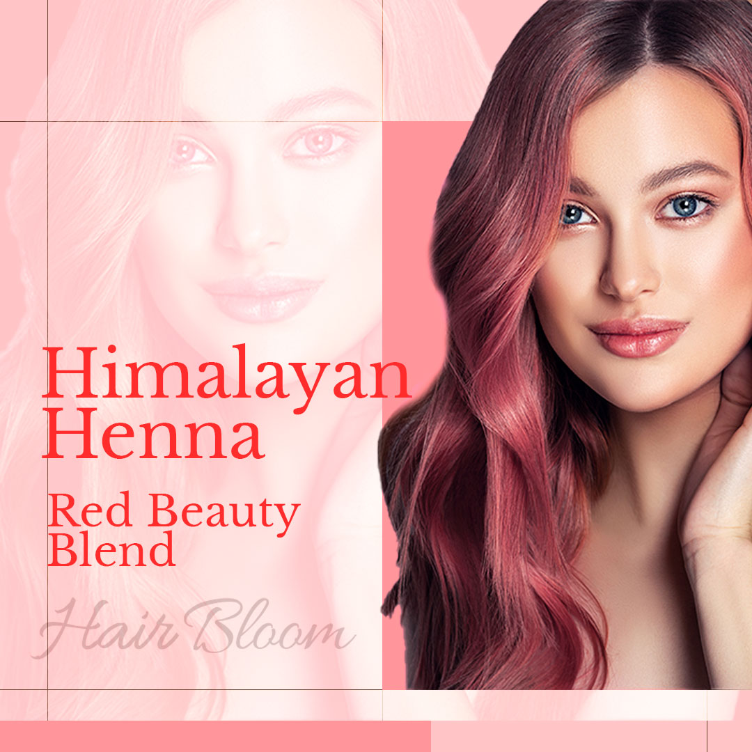 Color de Cabello Natural Henna Hair Bloom - Polvo de Color para Cabello con Hierbas Himalayas - 12 Sachets Individuales (10 gm cada uno) - Incluye Brocha y Bandeja Reutilizables
